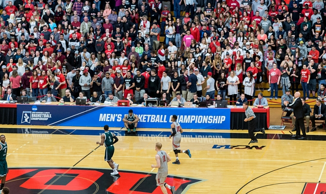 Another capacity crowd is expected at Western Oregon University tonight for the NCAA DII West Regional men's semifinals. Photo by cjimagesnw.com.